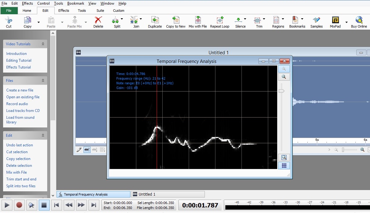 Acoustic Analysis Software Screenshot